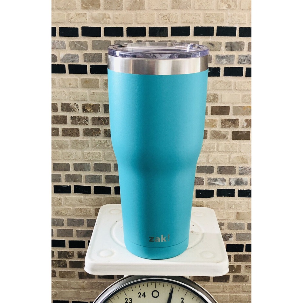 Zak! Turquoise Tumbler‎ Double Wall Stainless Steel Hot or Cold with Contour Lid